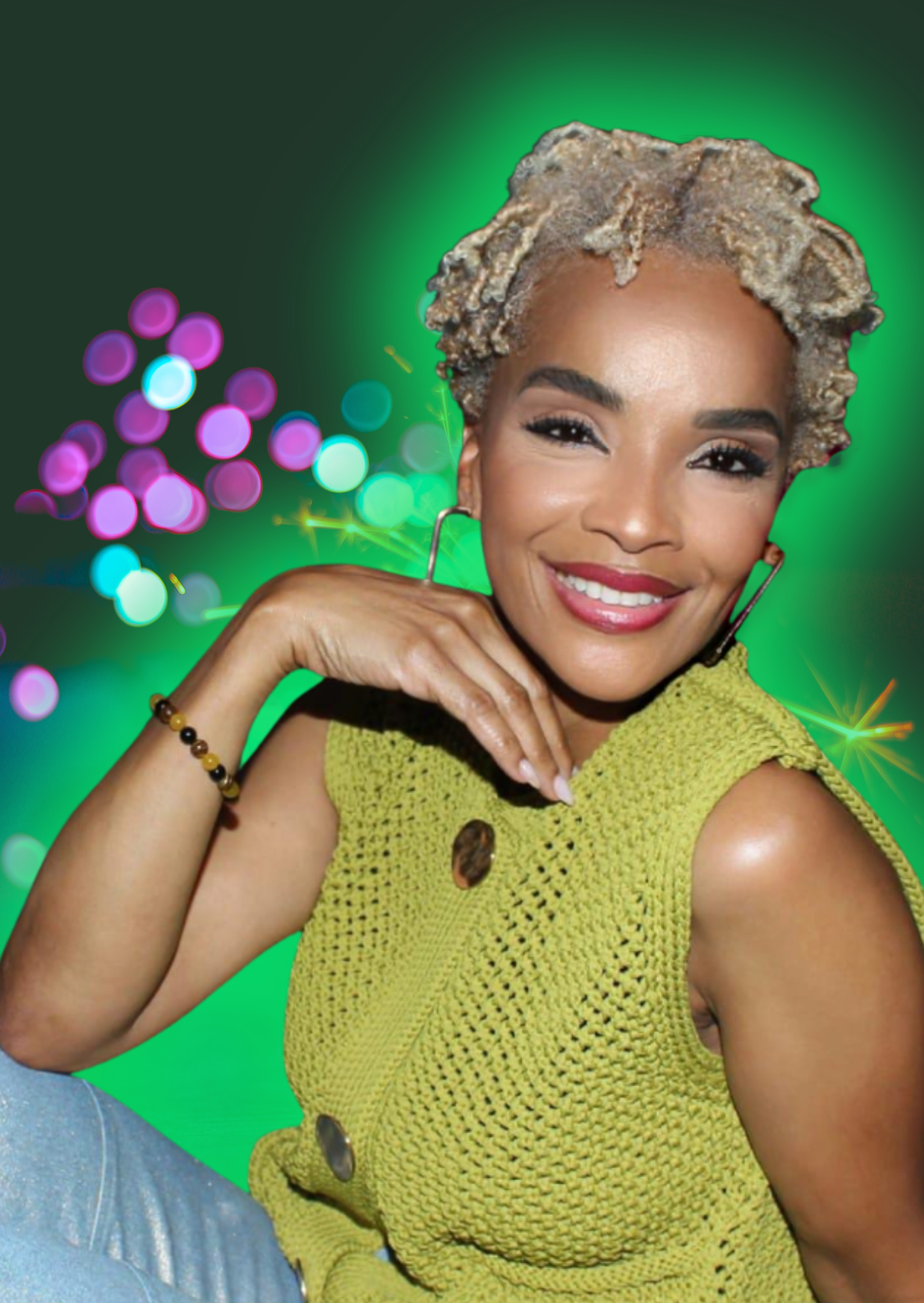 Anjanette in December 2025 with full, healthy regrown hair